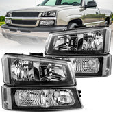 VehicleAid Headlights For 2003-2006 Chevy Silverado With LED DRL